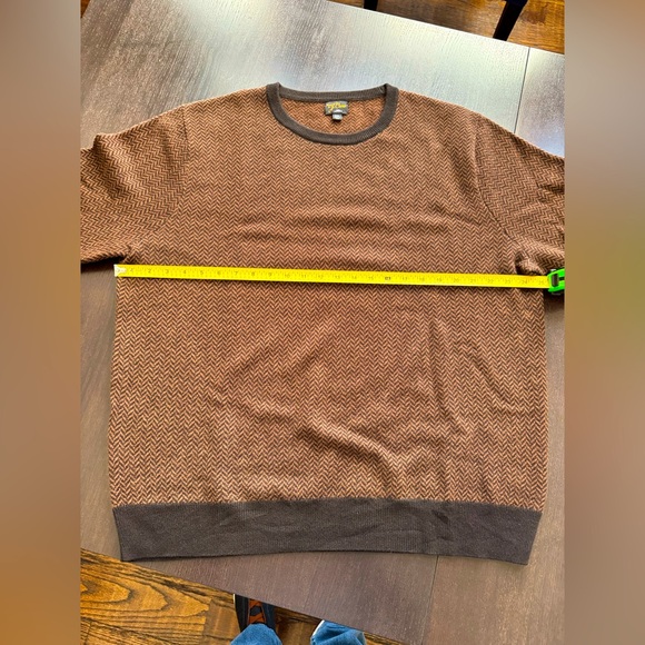 J. Crew Cashmere Herringbone Sweater, Brown/Rust, XXL, EUC - Picture 6 of 7